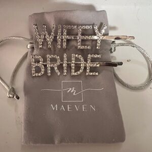 Maeven Crystal Hair Clips - Wifey and Bride